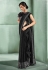 Black lycra party wear saree  5316